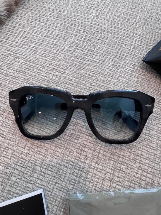 RAY BAN RB2186 State Street Sunglasses Grey/Blue NWOB main image 8